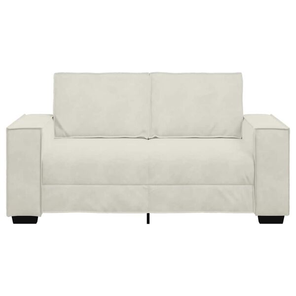 vidaXL 2místná pohovka krémová 120 cm samet