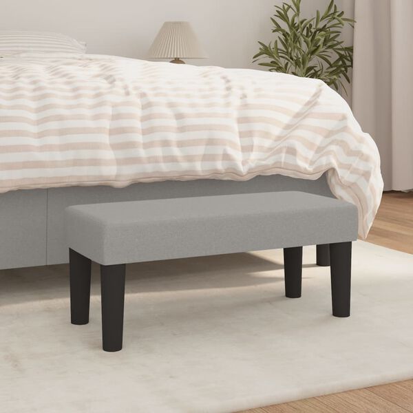 vidaXL Lavice světle šedá 70 x 30 x 30 cm textil