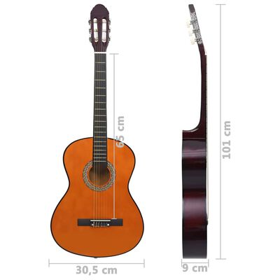 vidaXL Klasická kytara pro začátečníky 4/4 39'' lipové dřevo
