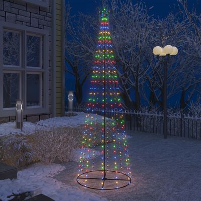 vidaXL Vánoční stromek kužel 330 barevných LED diod 100 x 300 cm