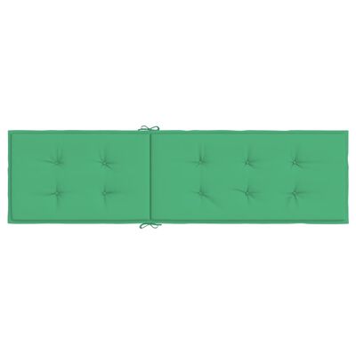 vidaXL Poduška na polohovací židli zelená (75+105) x 50 x 3 cm