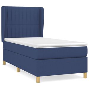 vidaXL Box spring postel s matrac&iacute; modr&aacute; 80x200 cm textil