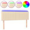 vidaXL Čelo postele s LED kr&eacute;mov&eacute; 144x5x78/88 cm textil