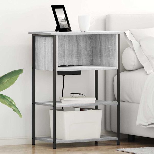 vidaXL Nočn&iacute; skř&iacute;ňka &Scaron;ed&aacute; Sonoma 55 x 31 x 76 cm kompozitn&iacute; dřevo