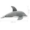 vidaXL Plyšový delfín k mazlení šedý