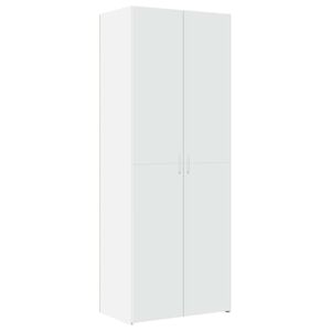 vidaXL Skř&iacute;ň highboard b&iacute;l&aacute; 70 x 42,5 x 185 cm kompozitn&iacute; dřevo