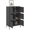 vidaXL Skříň highboard černá 68 x 39 x 113 cm ocel