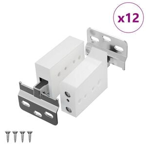 vidaXL Z&aacute;věsn&yacute; &uacute;heln&iacute;k na skř&iacute;ň 12 ks B&iacute;l&aacute; 70 x 48 x 19 mm