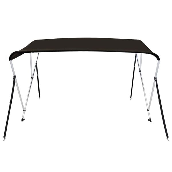 vidaXL Bimini stříška se 3 oblouky černá 183x140x137 cm