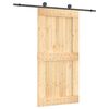 vidaXL Posuvn&eacute; dveře Přirozen&aacute; a čern&aacute; 100 x 210 cm