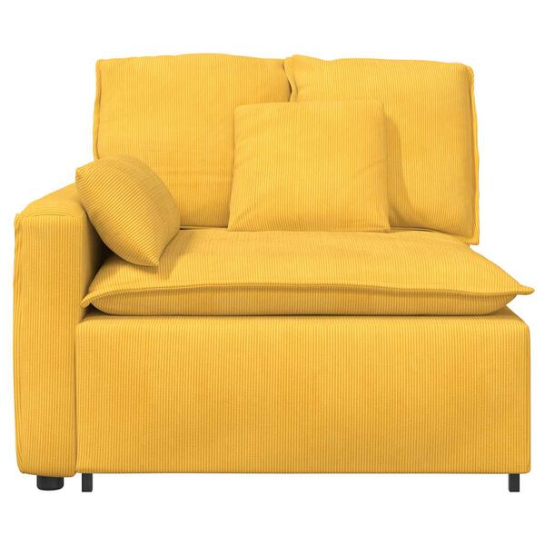 vidaXL Modul&aacute;rn&iacute; pohovka koncov&yacute; modul s područkami a pol&scaron;t&aacute;ři 100 cm