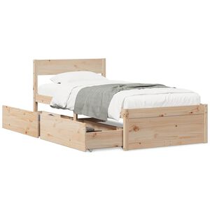vidaXL Postel bez matrace 90 x 200 cm masivn&iacute; borovice