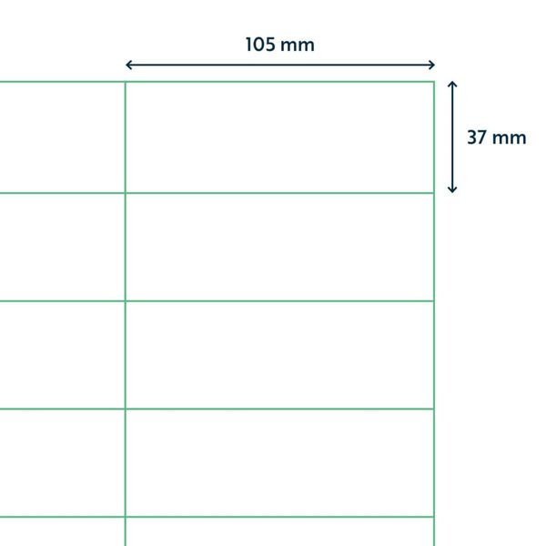 rillprint Samolepic&iacute; etikety 105 x 37 mm 1 000 archů b&iacute;l&eacute;