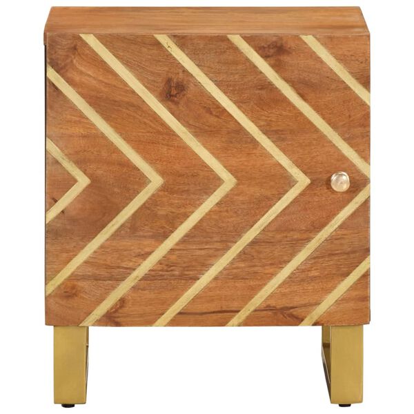 vidaXL Nočn&iacute; stolek hněd&yacute; a čern&yacute; masivn&iacute; mangovn&iacute;kov&eacute; dřevo