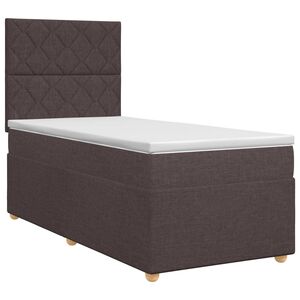 vidaXL Postel boxspring s matrac&iacute; Tmavě hněd&aacute; 80 x 200 cm Textil