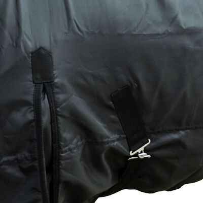 Fleecová dvouvrstvá deka s obřišníky 125 cm černá