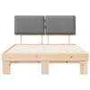 vidaXL R&aacute;m postele s čalouněn&yacute;m čelem s čelo Světle &scaron;ed&aacute; 140 x 200 cm
