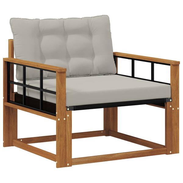 vidaXL Venkovn&iacute; pohovkov&aacute; souprava Masivn&iacute; ak&aacute;ciov&eacute; dřevo a Textilene