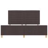 vidaXL R&aacute;m postele s čelo Tmavě hněd&aacute; 180 x 200 cm textil