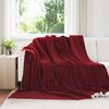 vidaXL Plažov&aacute; deka Bordeaux červen&aacute; 220 x 240 cm Fleece