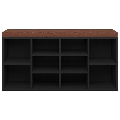 vidaXL Botníková lavice černá 103 x 30 x 48 kompozitní dřevo