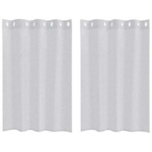 vidaXL Voile Z&aacute;clona 2 ks Světle &scaron;ed&aacute; 140 x 140 cm Polyester