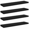 vidaXL Plovouc&iacute; n&aacute;stěnn&eacute; police 4 ks čern&eacute; 90 x 23,5 x 3,8 cm MDF
