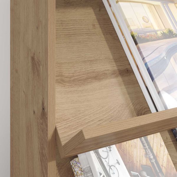 vidaXL Reg&aacute;l na časopisy s polic&iacute; Artisanov&yacute; dub 70 x 41 x 156 cm