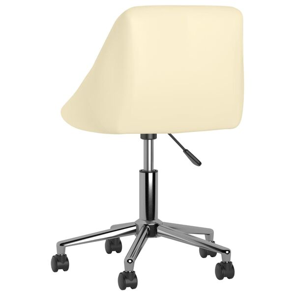 vidaXL Otočn&aacute; j&iacute;deln&iacute; židle kr&eacute;mov&aacute; uměl&aacute; kůže