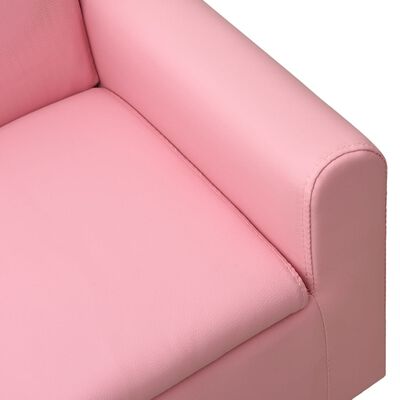 vidaXL 2místná dětská sedačka růžová umělá kůže