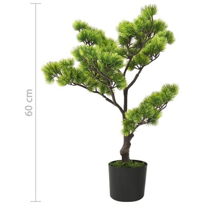 vidaXL Umělá bonsaj borovice s květináčem 60 cm zelená