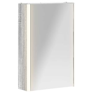 vidaXL Koupelnov&aacute; zrcadlov&aacute; skř&iacute;ň &Scaron;ed&aacute; Sonoma 33 x 11,5 x 50 cm