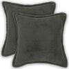 vidaXL Povlak na pol&scaron;t&aacute;ř 2 pcs HOUTEN Tmavě &scaron;ed&aacute; 30 x 30 cm Boucl&eacute;