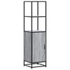 vidaXL Skříň highboard šedá sonoma 35,5x35x139 cm kompozit a kov