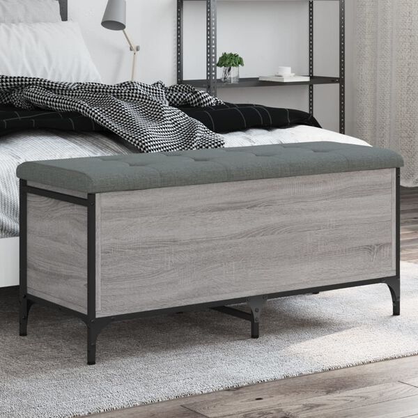 vidaXL &Uacute;ložn&aacute; lavice &scaron;ed&aacute; sonoma 102 x 42 x 45 cm kompozitn&iacute; dřevo