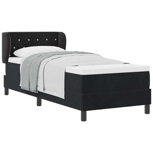 vidaXL Postel s boxspringem s čelo Čern&aacute; 80 x 200 cm samet