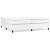 vidaXL Box spring postel s matrac&iacute; b&iacute;l&aacute; 200x200 cm uměl&aacute; kůže