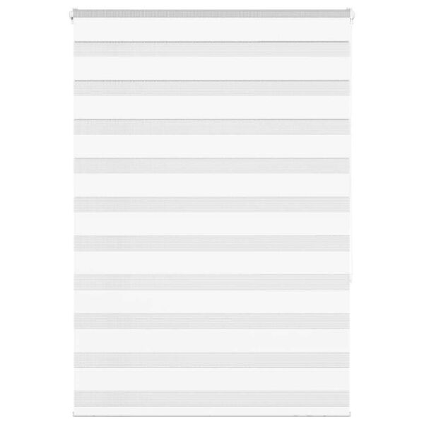 vidaXL Zebra roleta b&iacute;l&aacute; 105x150 cm &scaron;&iacute;řka l&aacute;tky 100,9 cm polyester