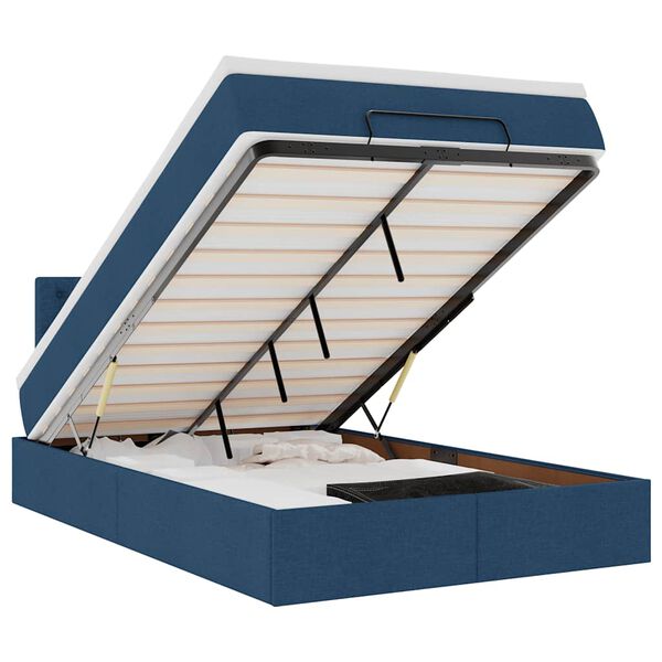 vidaXL Osmansk&yacute; postel s matrac&iacute; modr&aacute; 120x200 cm textil