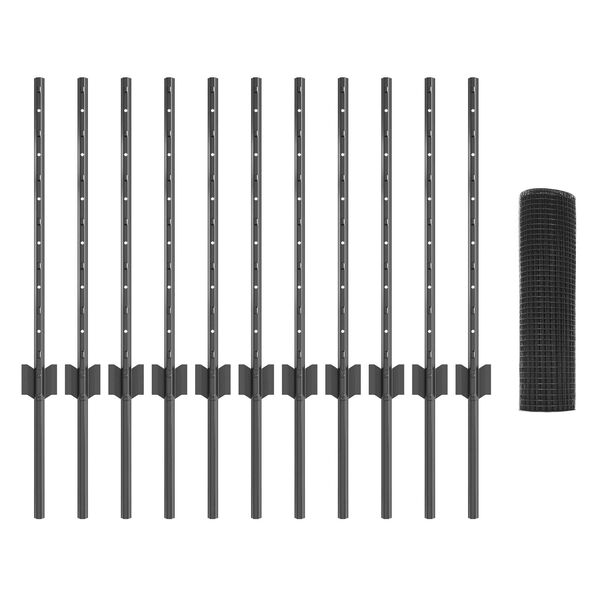 vidaXL Plot s sloupkem &Scaron;ed&aacute; 0,5 x 25 m Ocel