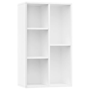 vidaXL Knihovna/př&iacute;born&iacute;k b&iacute;l&aacute; 50 x 25 x 80 cm kompozitn&iacute; dřevo