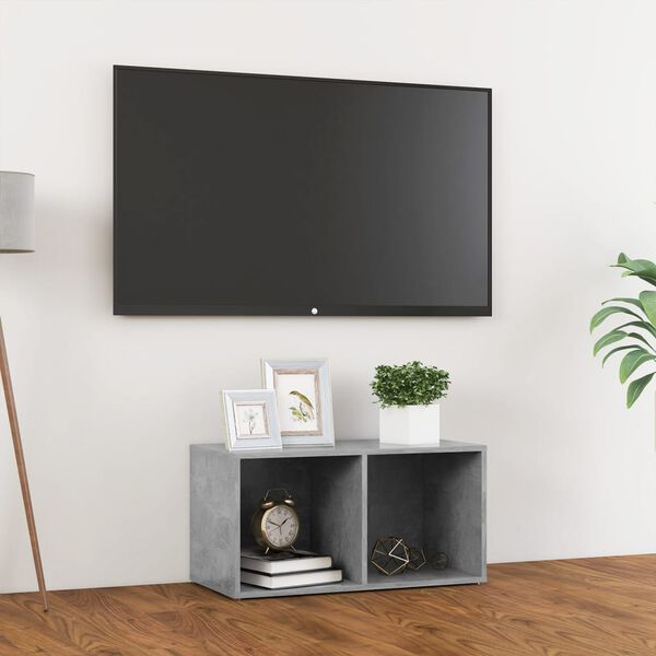 vidaXL TV stolek betonově &scaron;ed&yacute; 72 x 35 x 36,5 cm kompozitn&iacute; dřevo