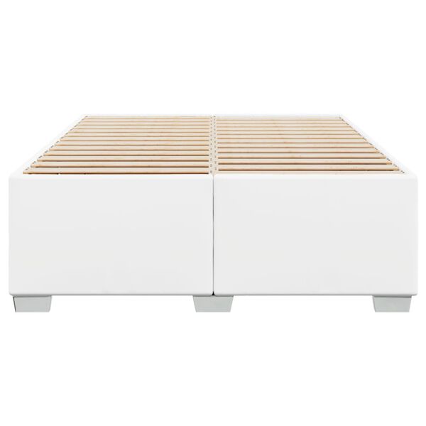 vidaXL R&aacute;m postele b&iacute;l&aacute; 140 x 200 cm uměl&aacute; kůže