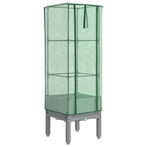 vidaXL Vyv&yacute;&scaron;en&yacute; z&aacute;hon se sklen&iacute;kem ratanov&yacute; vzhled 40 x 40 x 140 cm