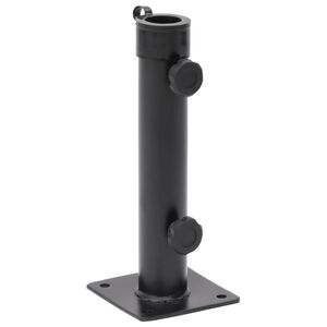 vidaXL Z&aacute;kladna pro slunečn&iacute;k pro tyč &Oslash; 38/48 mm matn&aacute; čern&aacute; ocel