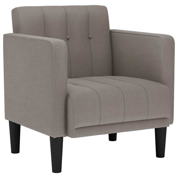 vidaXL Rozkl&aacute;dac&iacute; křeslo s područkami, taupe, 53 cm, l&aacute;tka