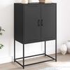 vidaXL Skř&iacute;ň highboard čern&aacute; 68,5 x 38,5 x 107 cm ocel