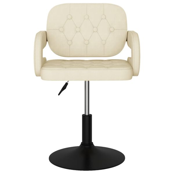 vidaXL Otočn&aacute; j&iacute;deln&iacute; židle kr&eacute;mov&aacute; textil