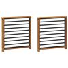 vidaXL Područka 2 pcs Př&iacute;rodn&iacute; 60 x 6 x 61 cm Masivn&iacute; ak&aacute;tov&eacute; dřevo