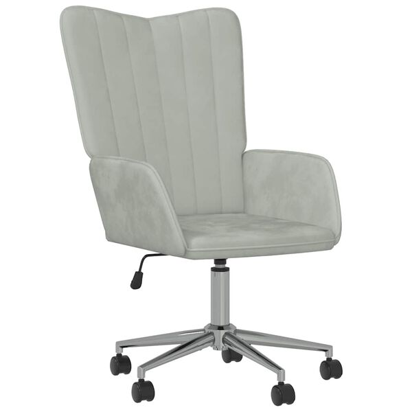 vidaXL Relaxačn&iacute; křeslo světle &scaron;ed&eacute; samet